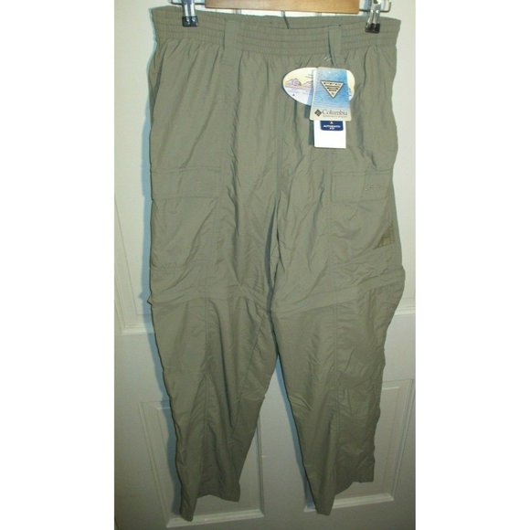 NWT Columbia PFG UPF 30 Men's Sage Aruba Convertible Outdoor Pants M - Picture 1 of 11
